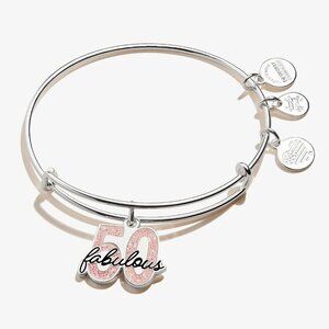 WOMEN'S ALEX AND ANI FABULOUS 50 CHARM BANGLE BRACELET